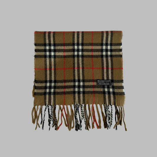 90s Burberry Lambswool Nova Check Scarf