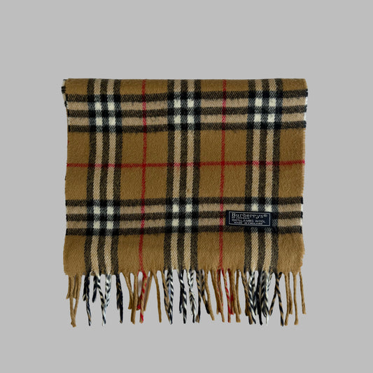 90s Burberry Lambswool Nova Check Scarf