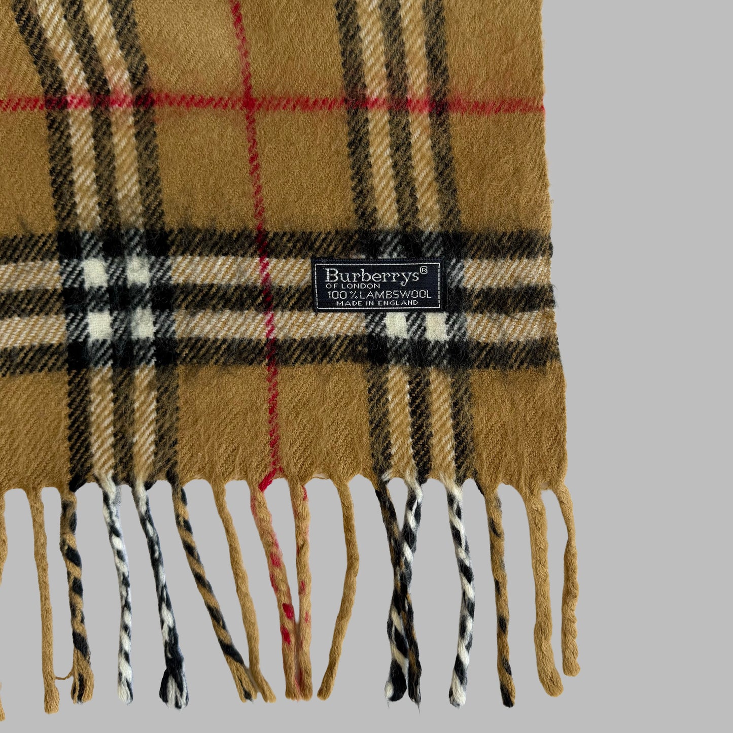 90s Burberry Lambswool Nova Check Scarf