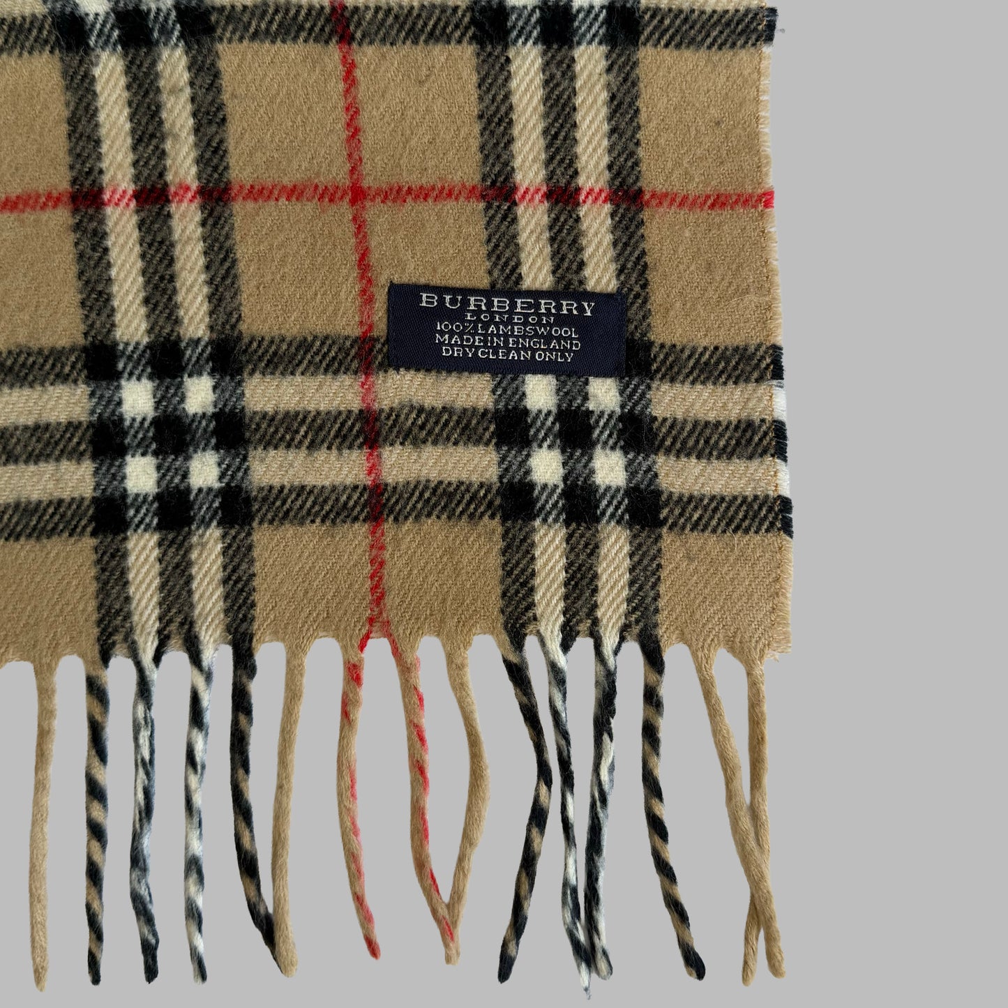 Y2K Burberry Lambswool Nova Check Scarf