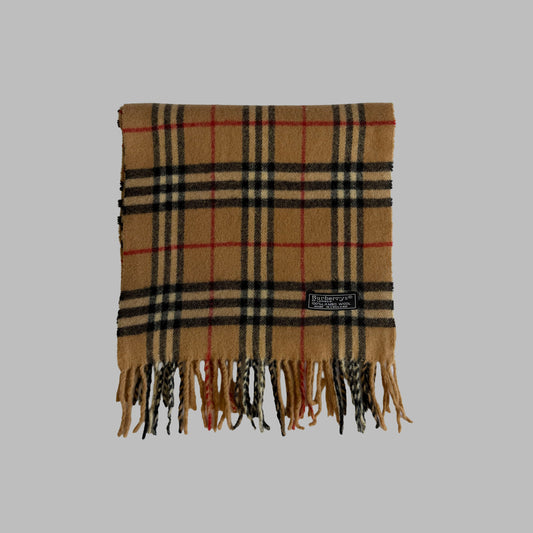 90s Burberry Lambswool Nova Check Scarf