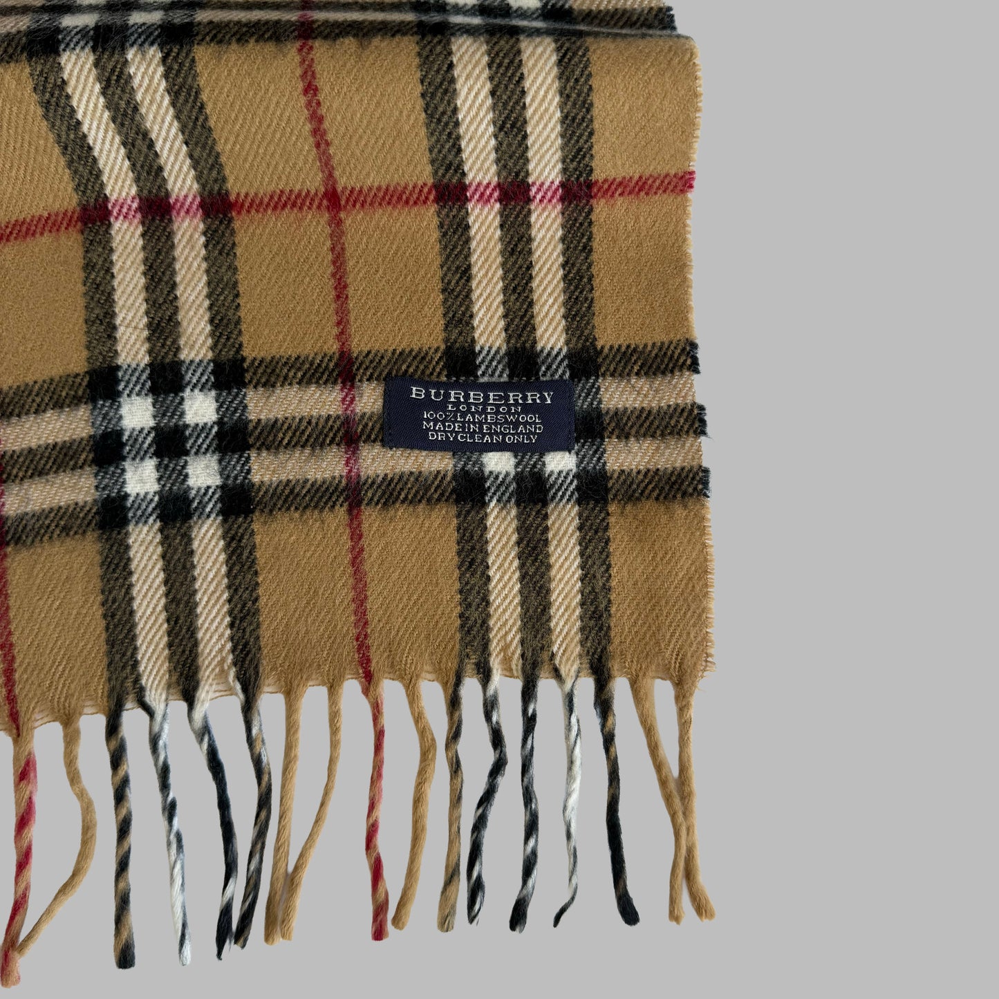 Y2K Burberry Lambswool Nova Check Scarf