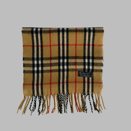 90s Burberry Lambswool Nova Check Scarf