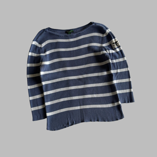 Y2K Polo Ralph Lauren Ribbed Striped Knit - XL