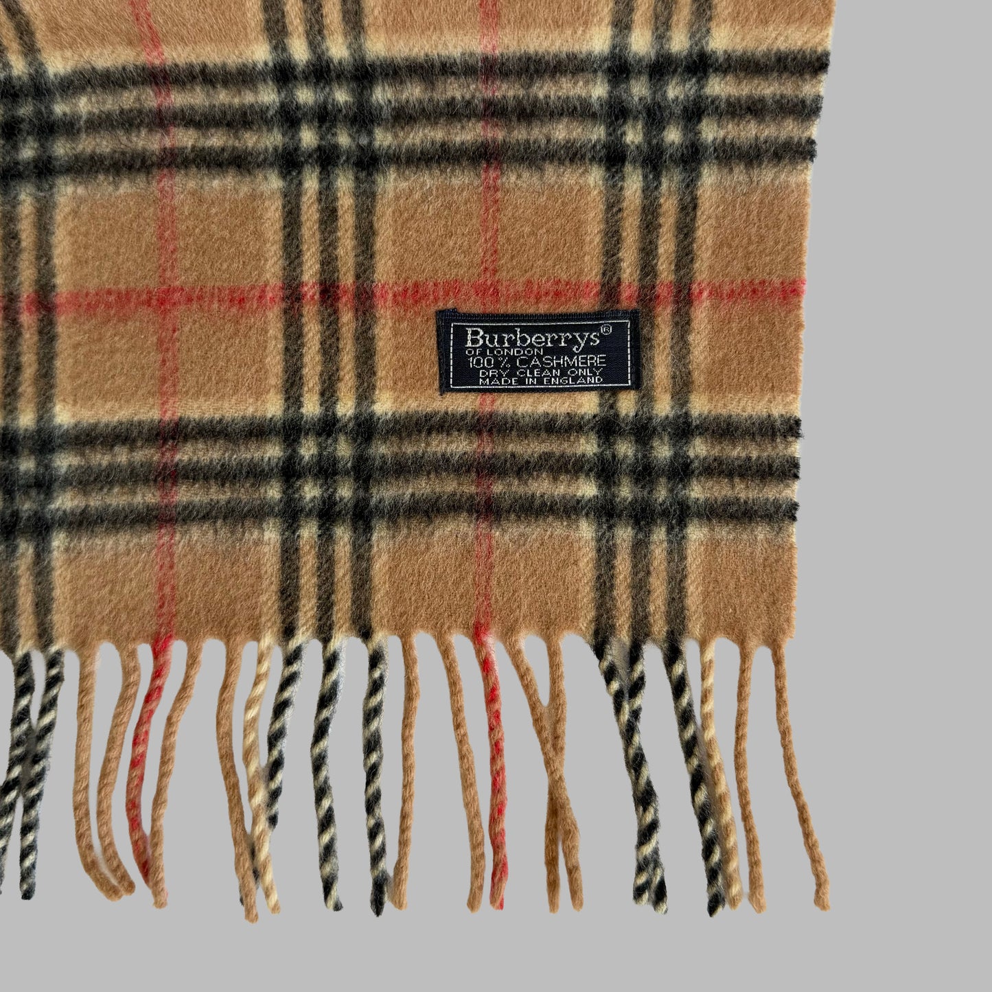 90s Burberry Cashmere Nova Check Scarf