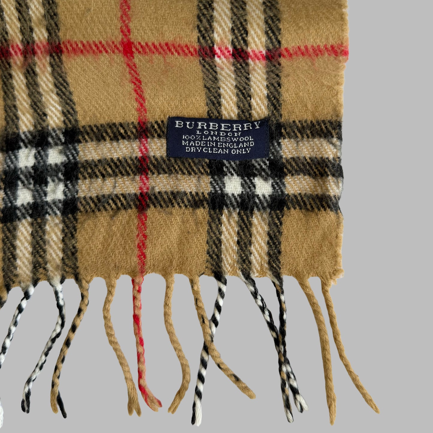 Y2K Burberry Lambswool Nova Check Scarf