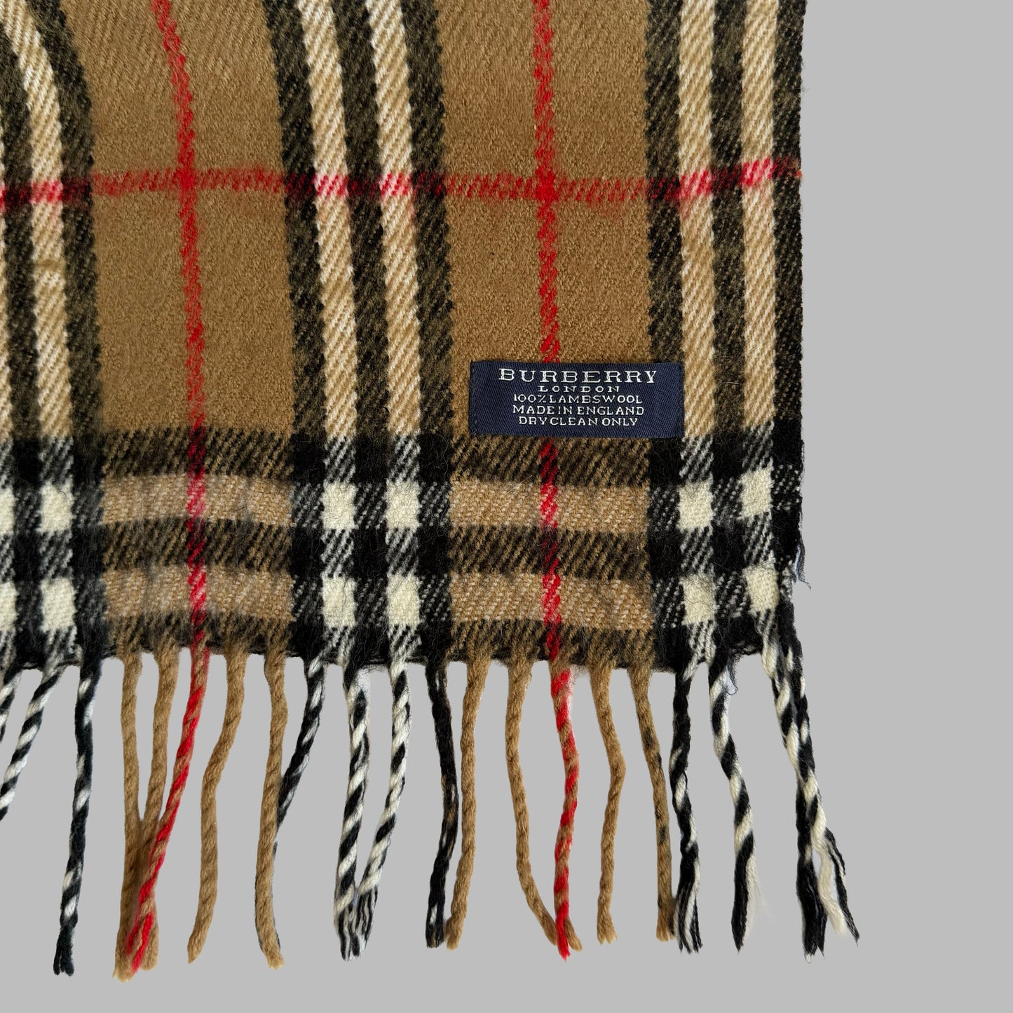 Y2K Burberry Lambswool Nova Check Scarf