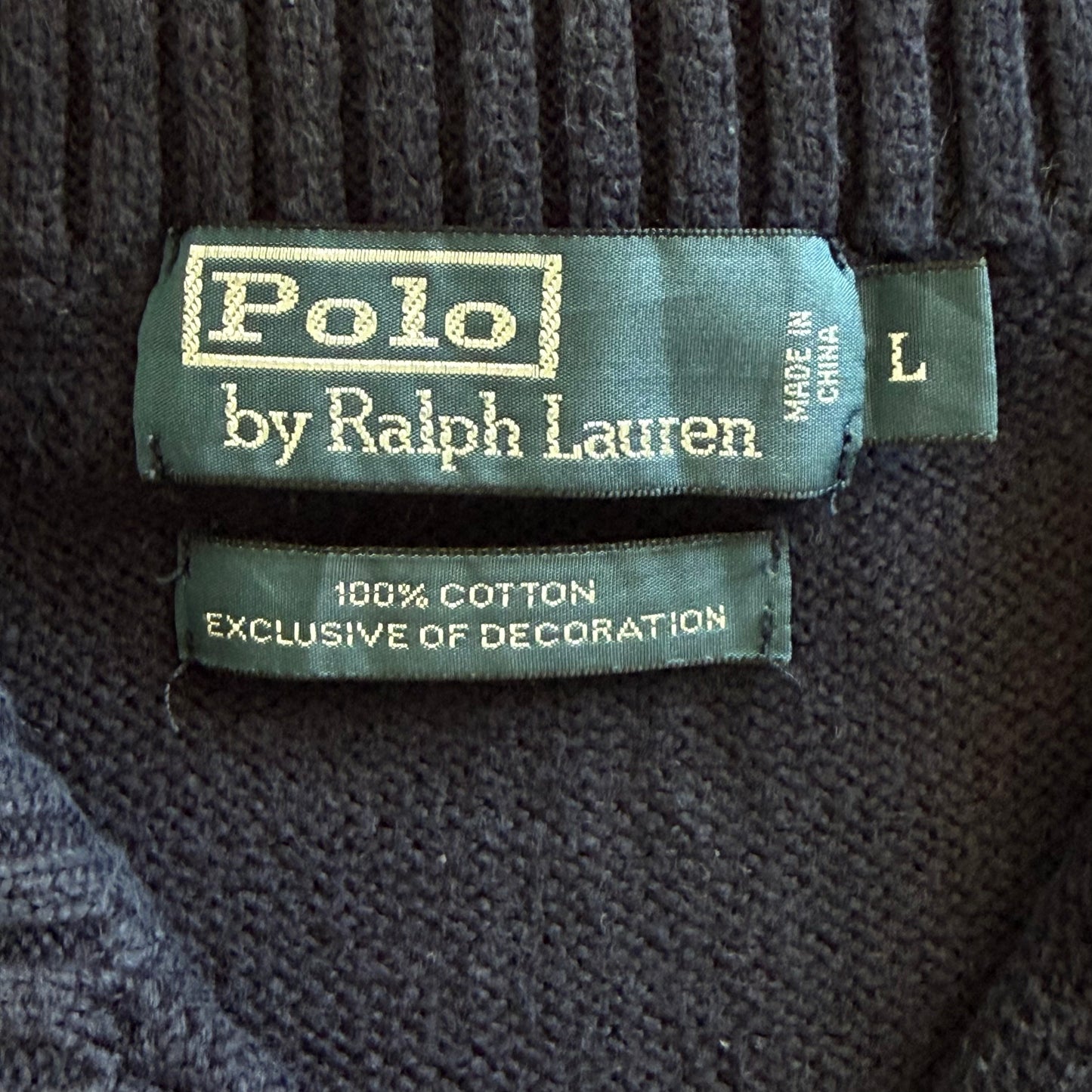 90s Polo Ralph Lauren Heavyweight Quarter Zip - L