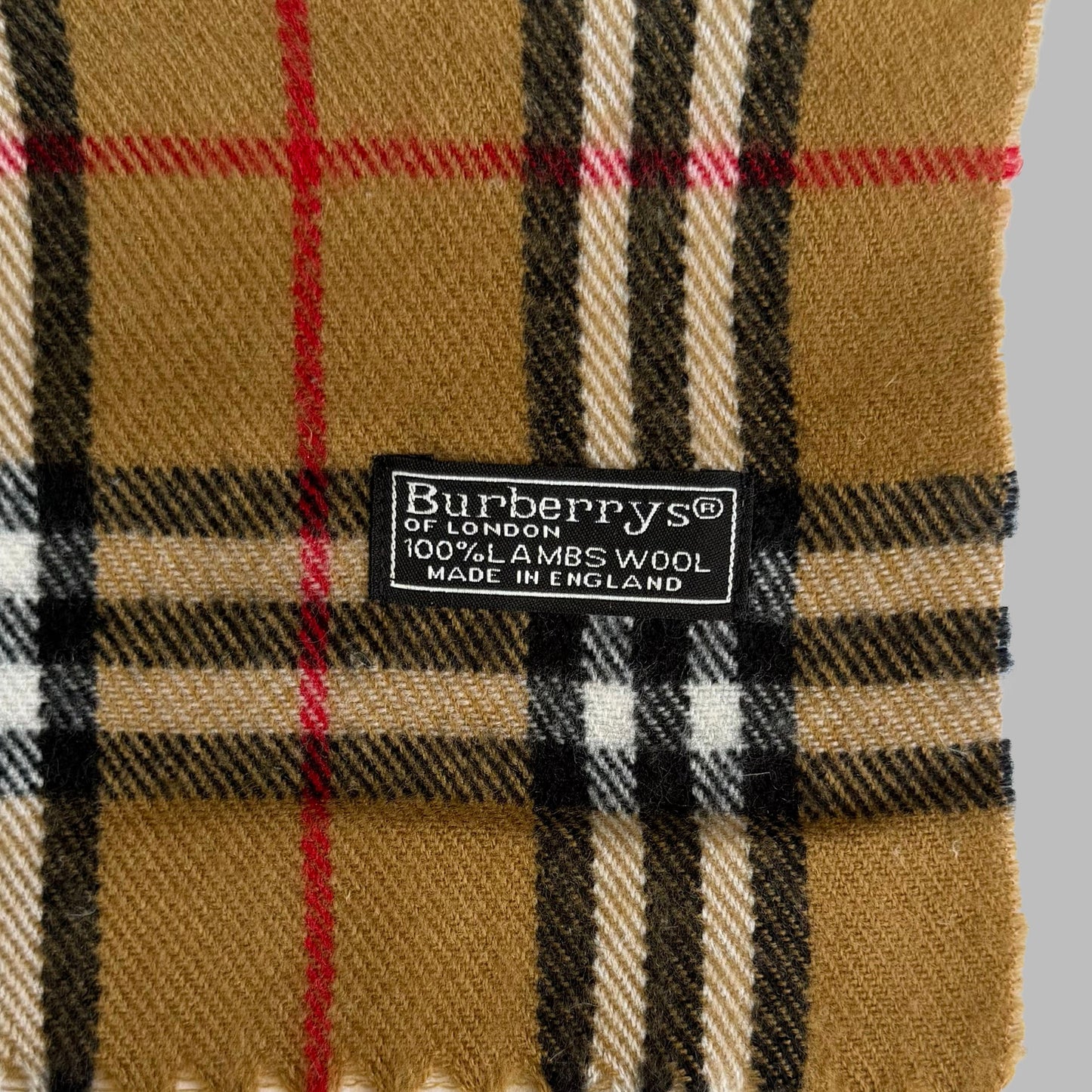 90s Burberry Lambswool Nova Check Scarf