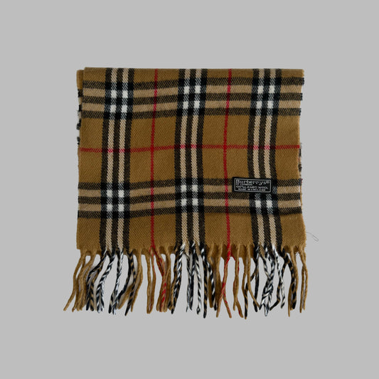 90s Burberry Lambswool Nova Check Scarf