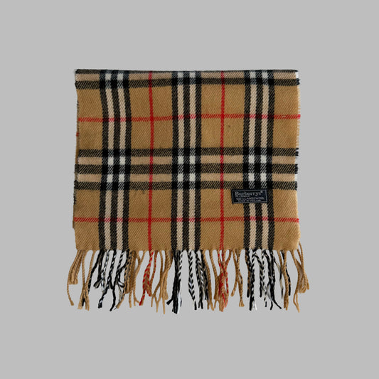 90s Burberry Lambswool Nova Check Scarf
