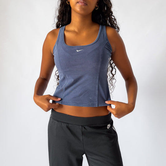 Y2K Nike Scoop Neck Activewear Top - S/M