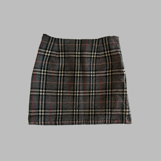 Y2K Burberry Blue Label Check Mini Skirt - 23"