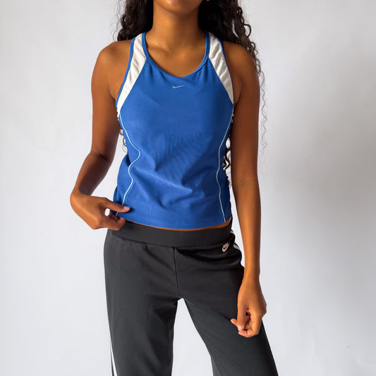 Y2K Nike Mesh Panelled Racerback Activewear Tank - S/M