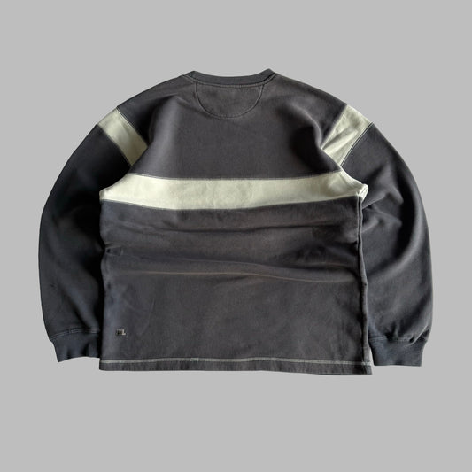 Y2K Nike Striped Sweatshirt - L