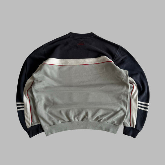 Y2K Adidas Striped Sweatshirt - M