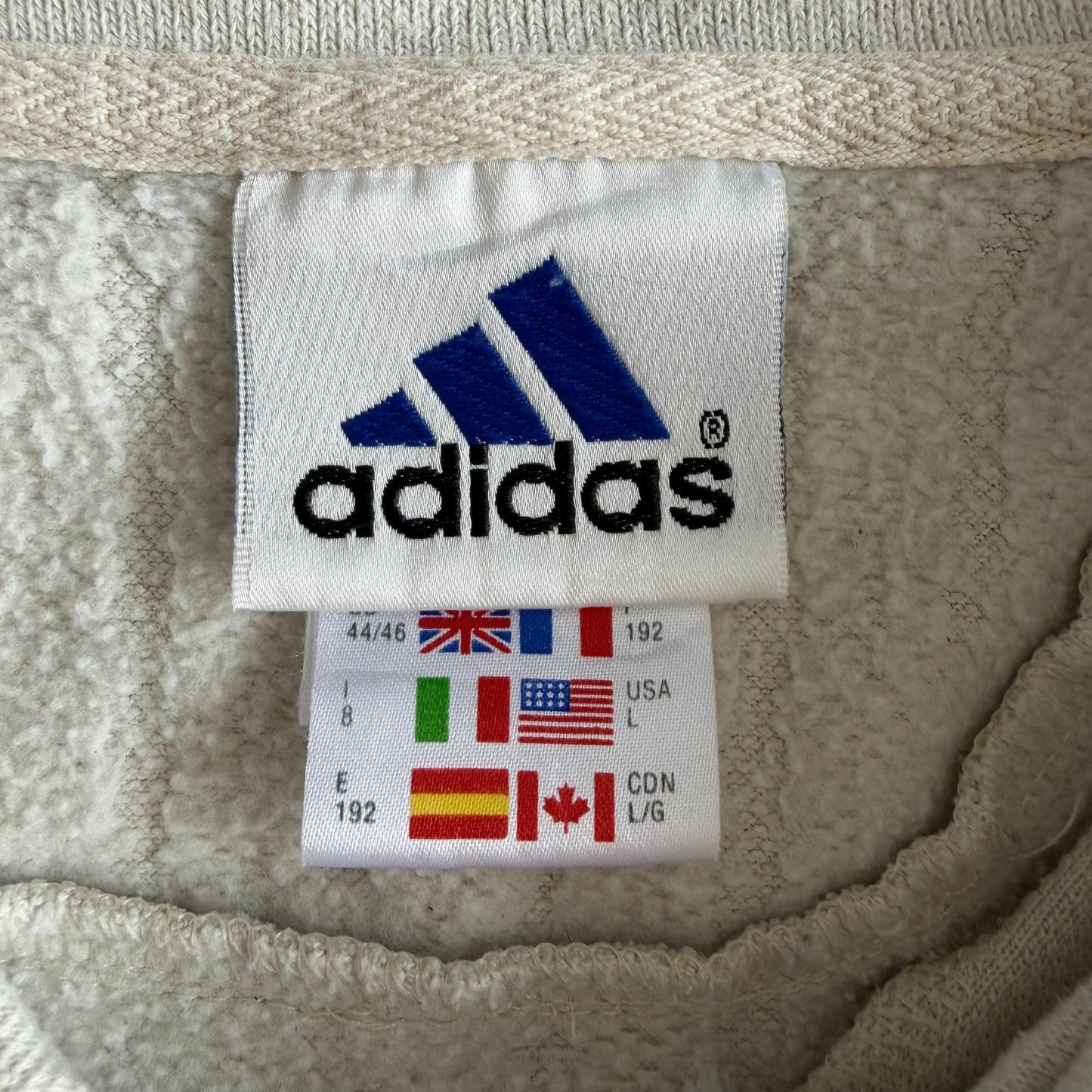 90s Adidas Striped Quarter Zip - L