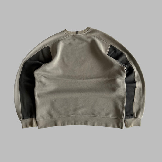 Y2K Adidas Embroidered Panelled Sweatshirt - S
