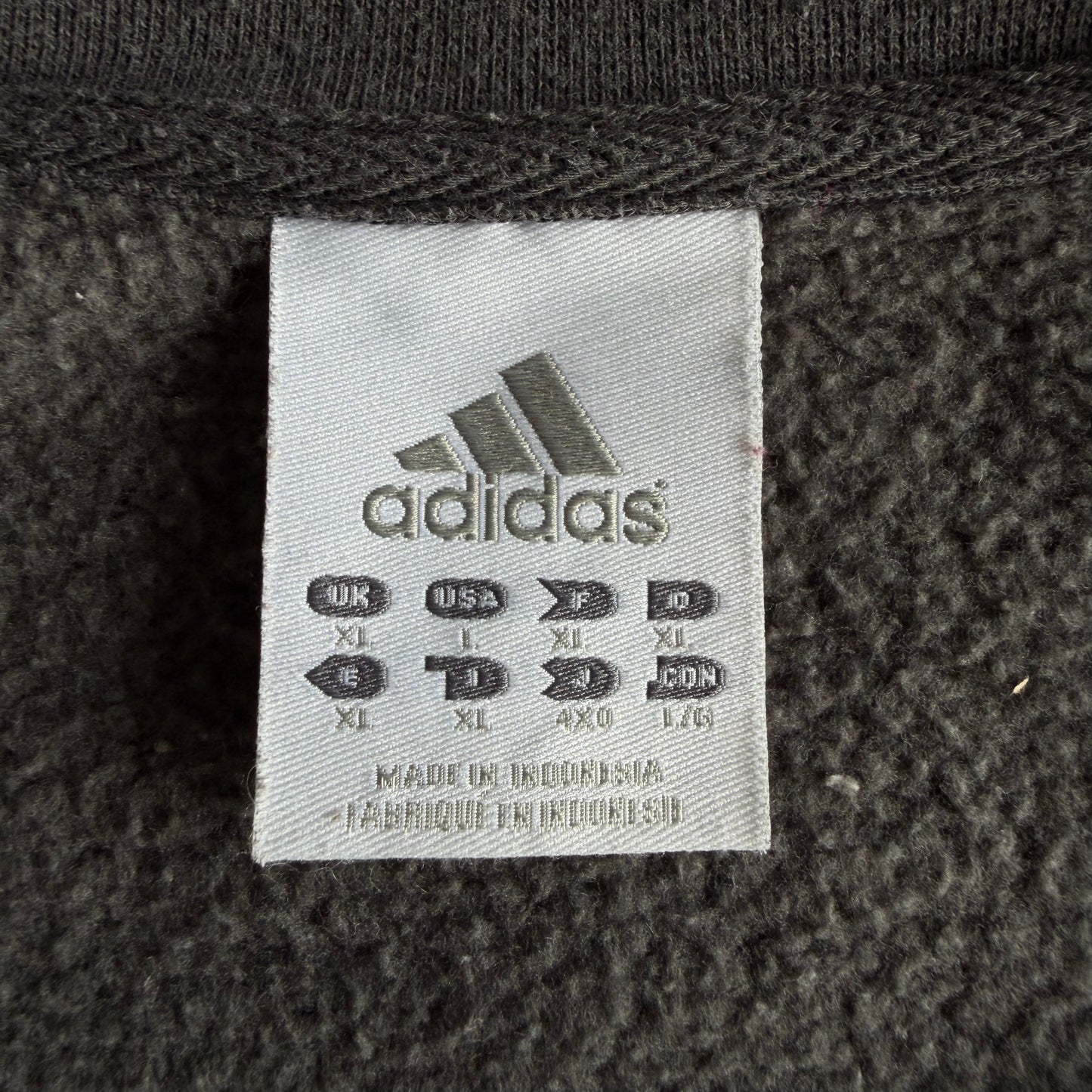 Y2K Adidas Three Stripe Panelled Sweatshirt - XL