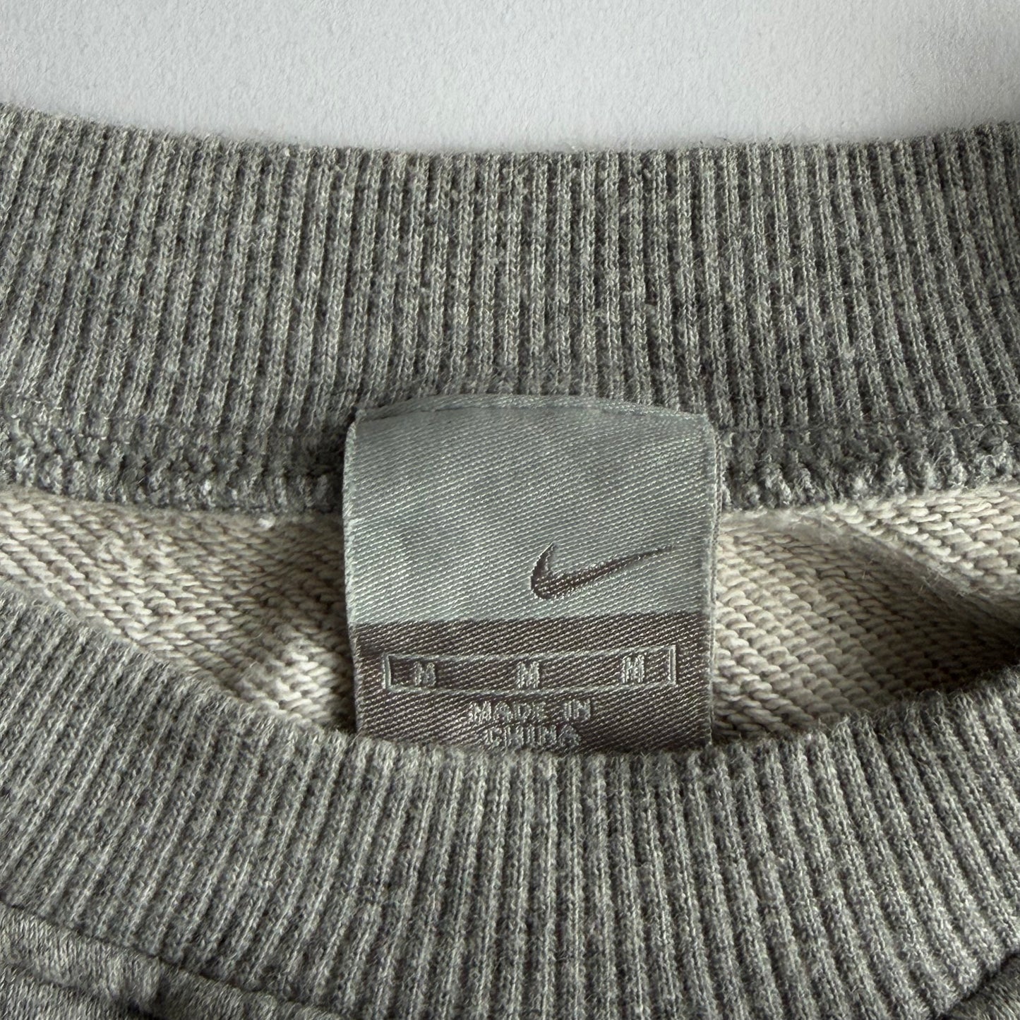 Y2K Nike Striped Single Swoosh Sweatshirt - M