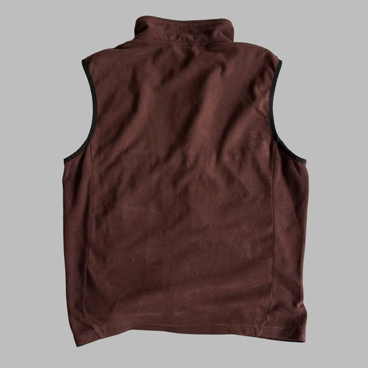 Y2K Adidas Three Stripe Fleece Vest - L