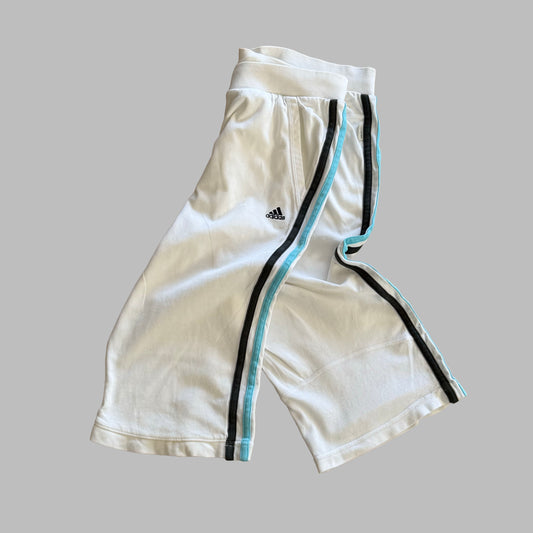 Y2K Adidas Three Stripe Activewear Capris - S