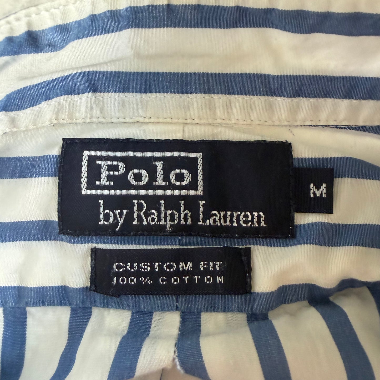 90s Polo Ralph Lauren Striped Button Up Shirt - M