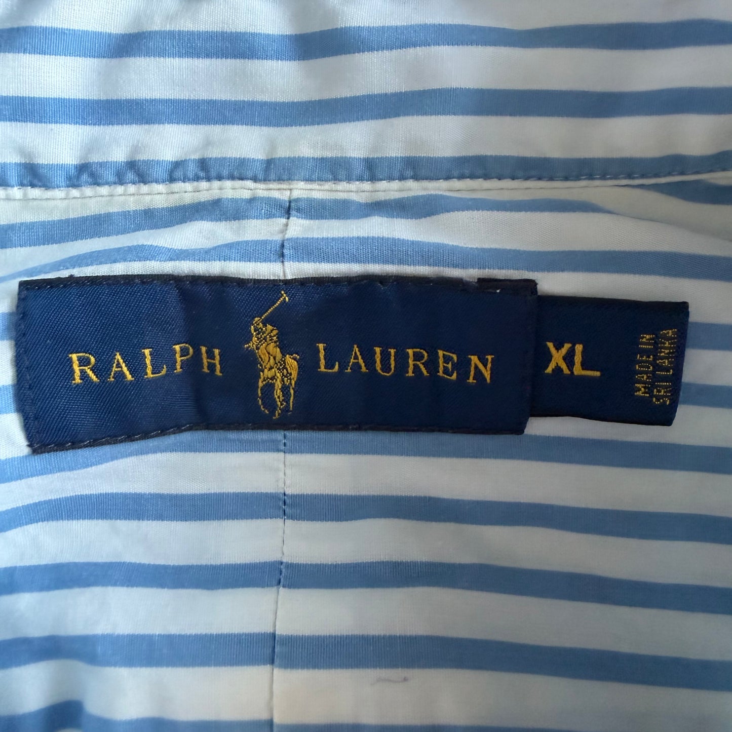 Y2K Polo Ralph Lauren Striped Button Up Shirt - XL