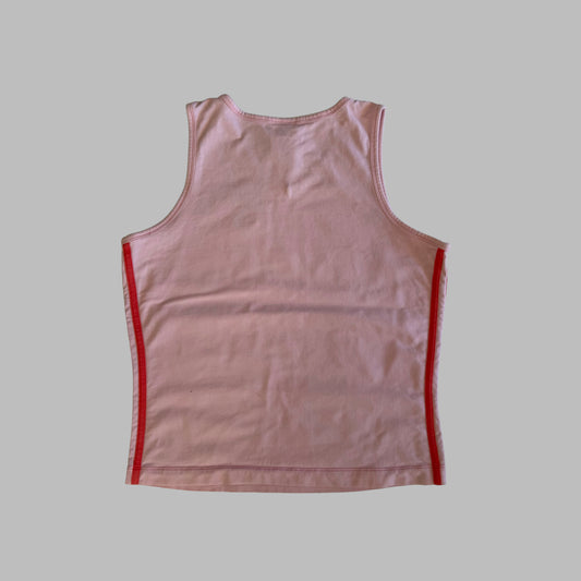 Y2K Adidas Three Stripe Tank - S