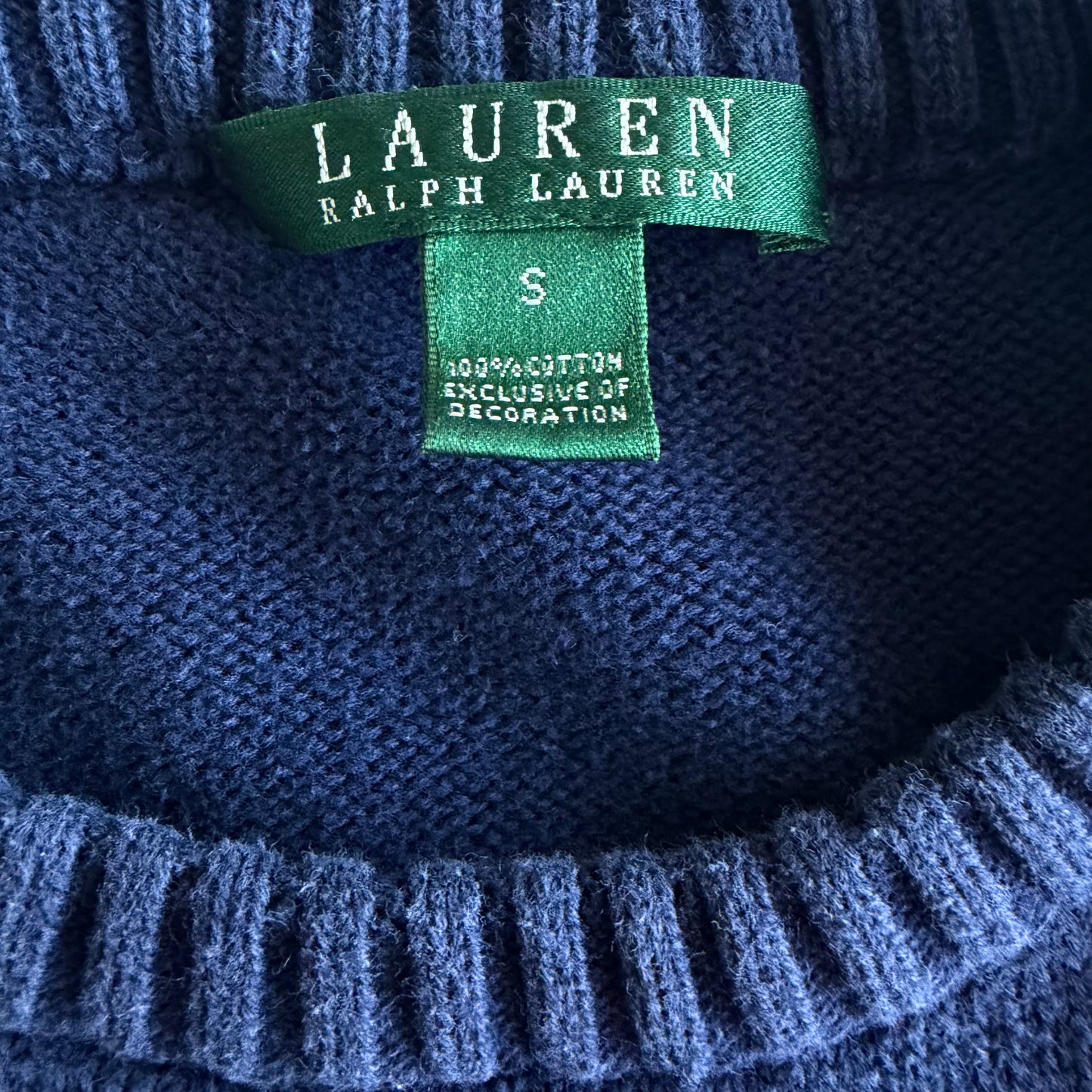 Y2K Polo Ralph Lauren Flag Heavy Knit - S