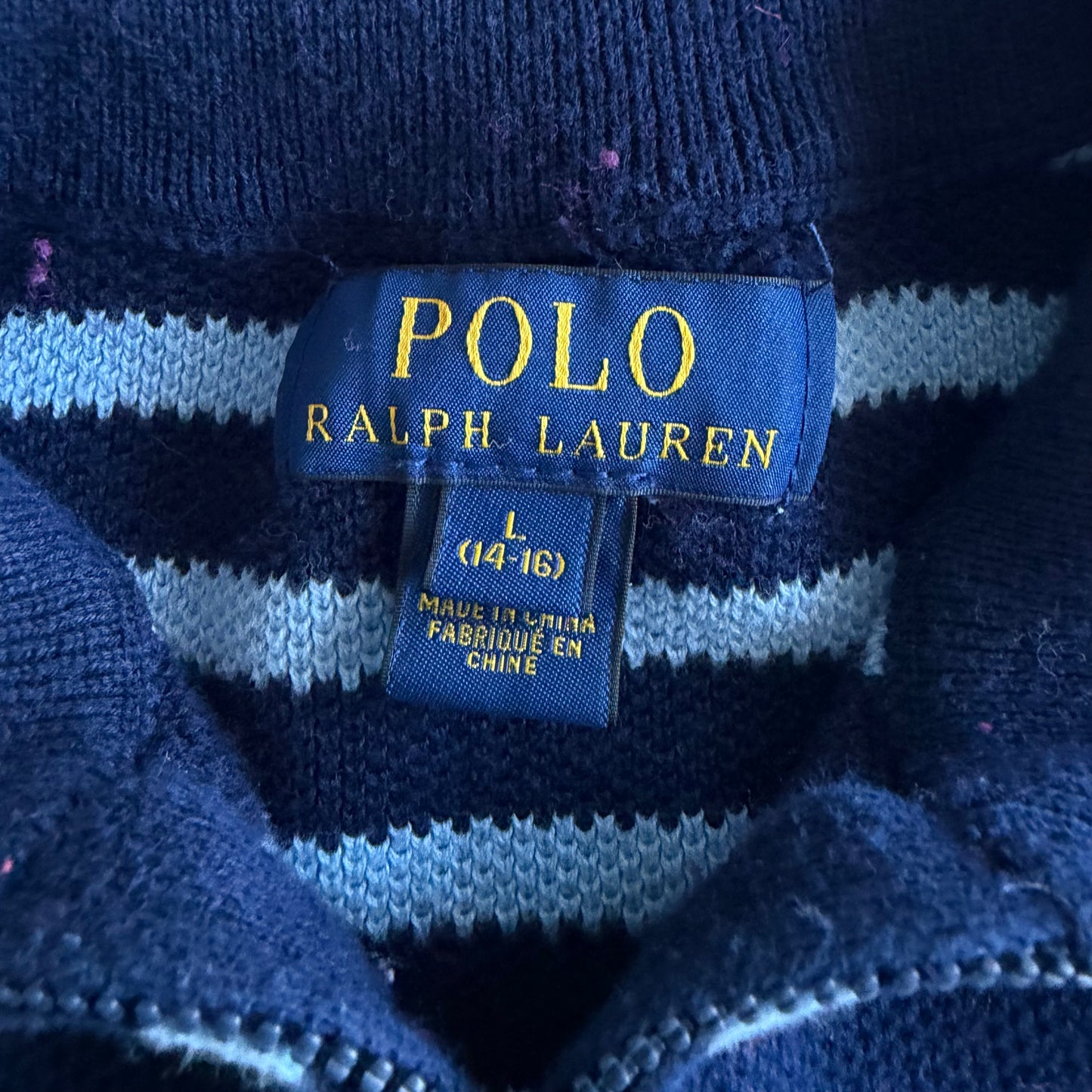 Polo Ralph Lauren Striped Quarter Zip - S