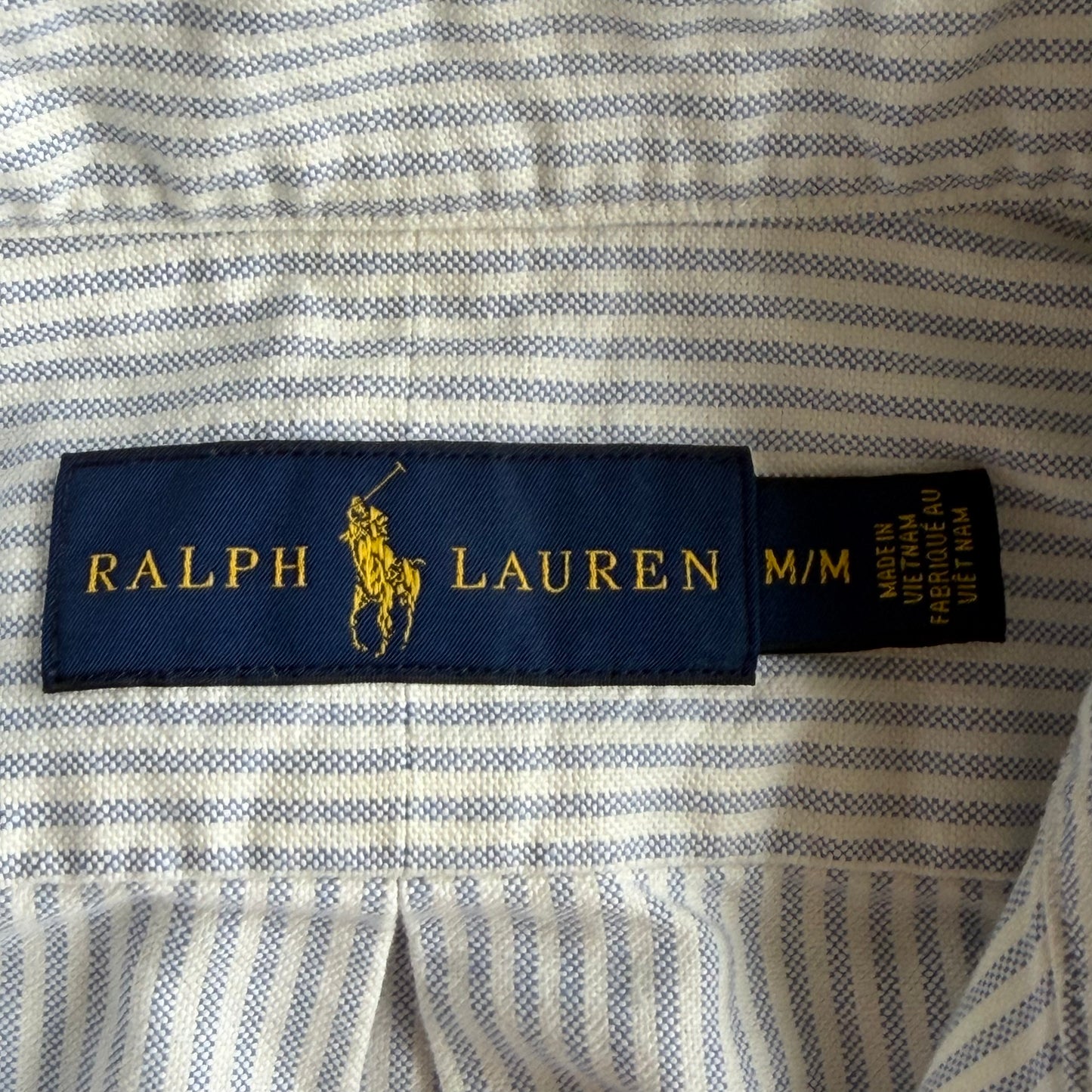 Y2K Polo Ralph Lauren Striped Button Up Shirt - M