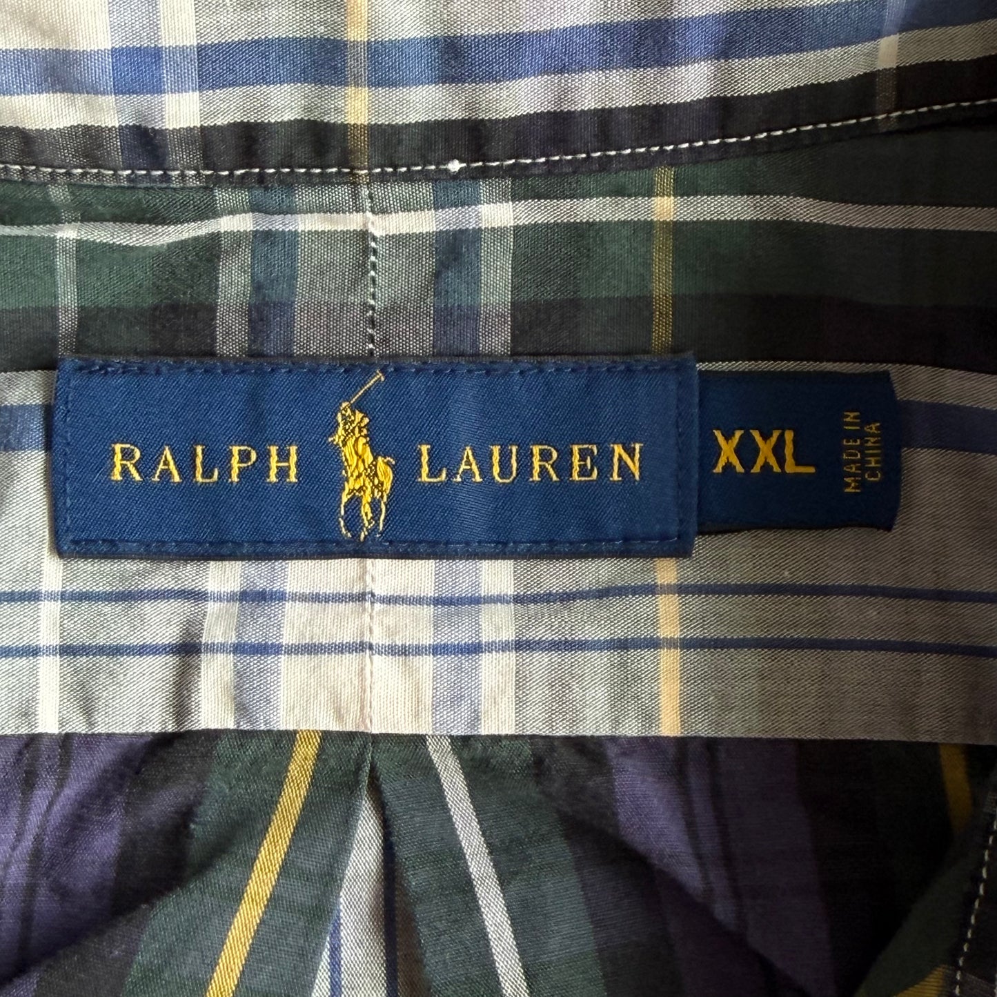 Y2K Polo Ralph Lauren Checkered Button Up Shirt - XXL