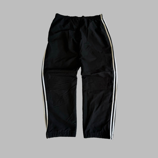 Y2K Adidas Three Stripe Wide Leg Track Pants - L