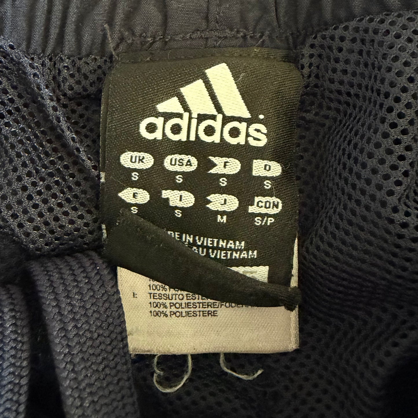 Y2K Adidas Three Stripe Baggy Track Pants - S