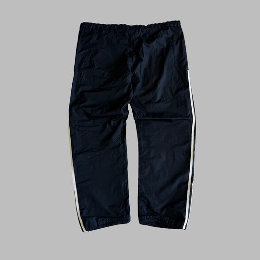 Y2K Adidas Three Stripe Wide Leg Track Pants - L