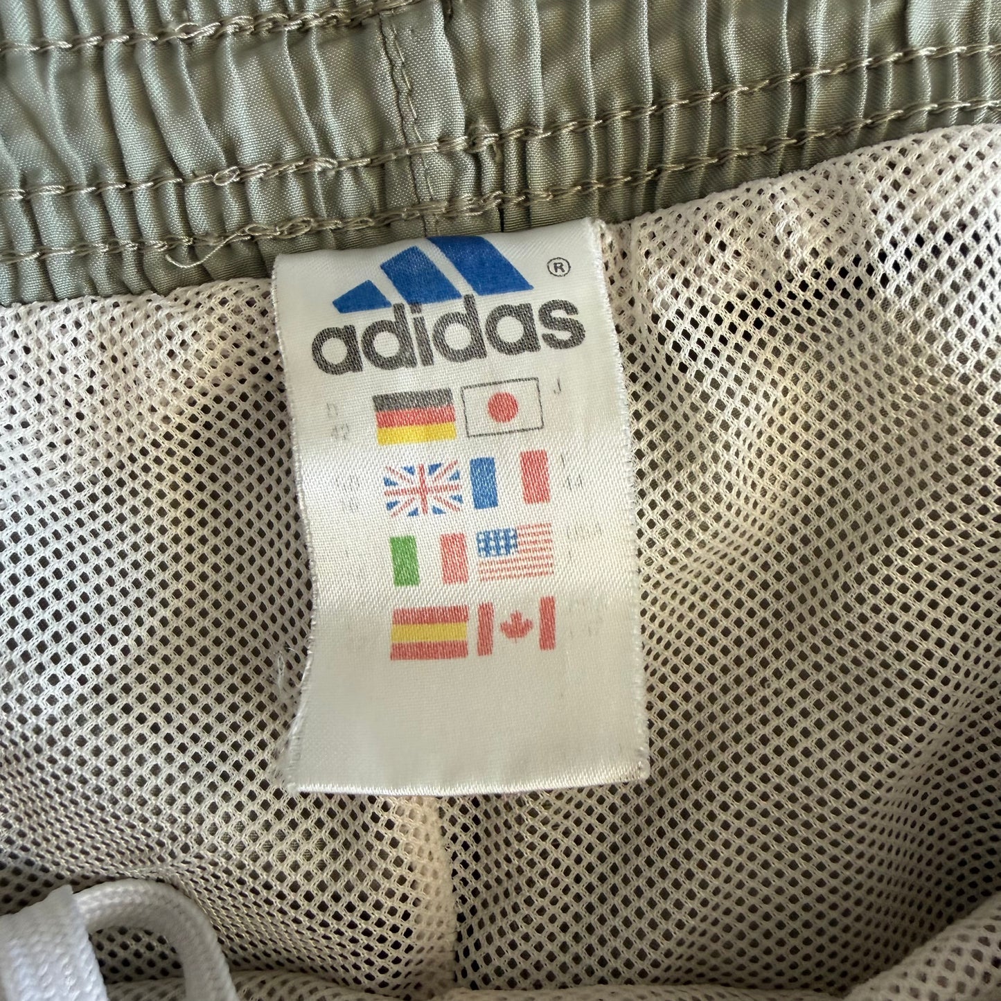 90s Adidas Three Stripe Lightweight Track Pants - L
