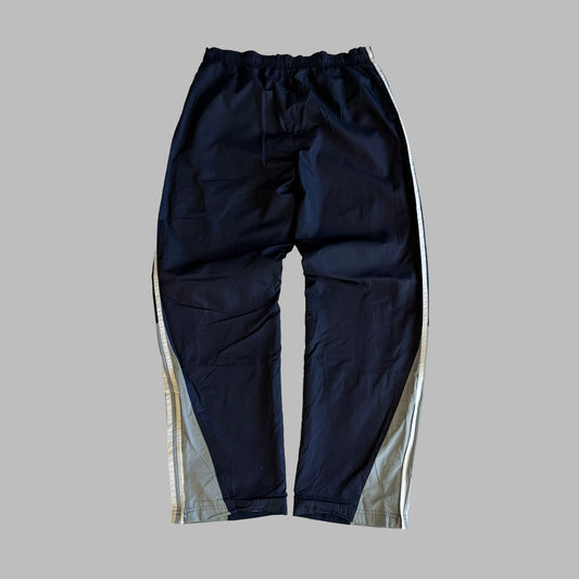 Y2K Adidas Three Stripe Wide Leg Track Pants - M