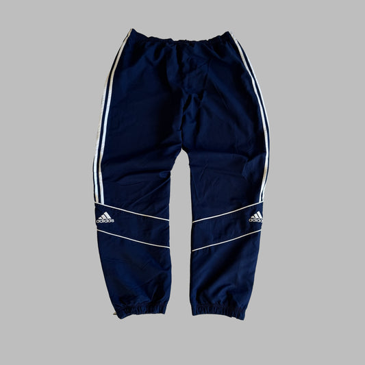 90s Adidas Three Stripe Parachute Track Pants - L