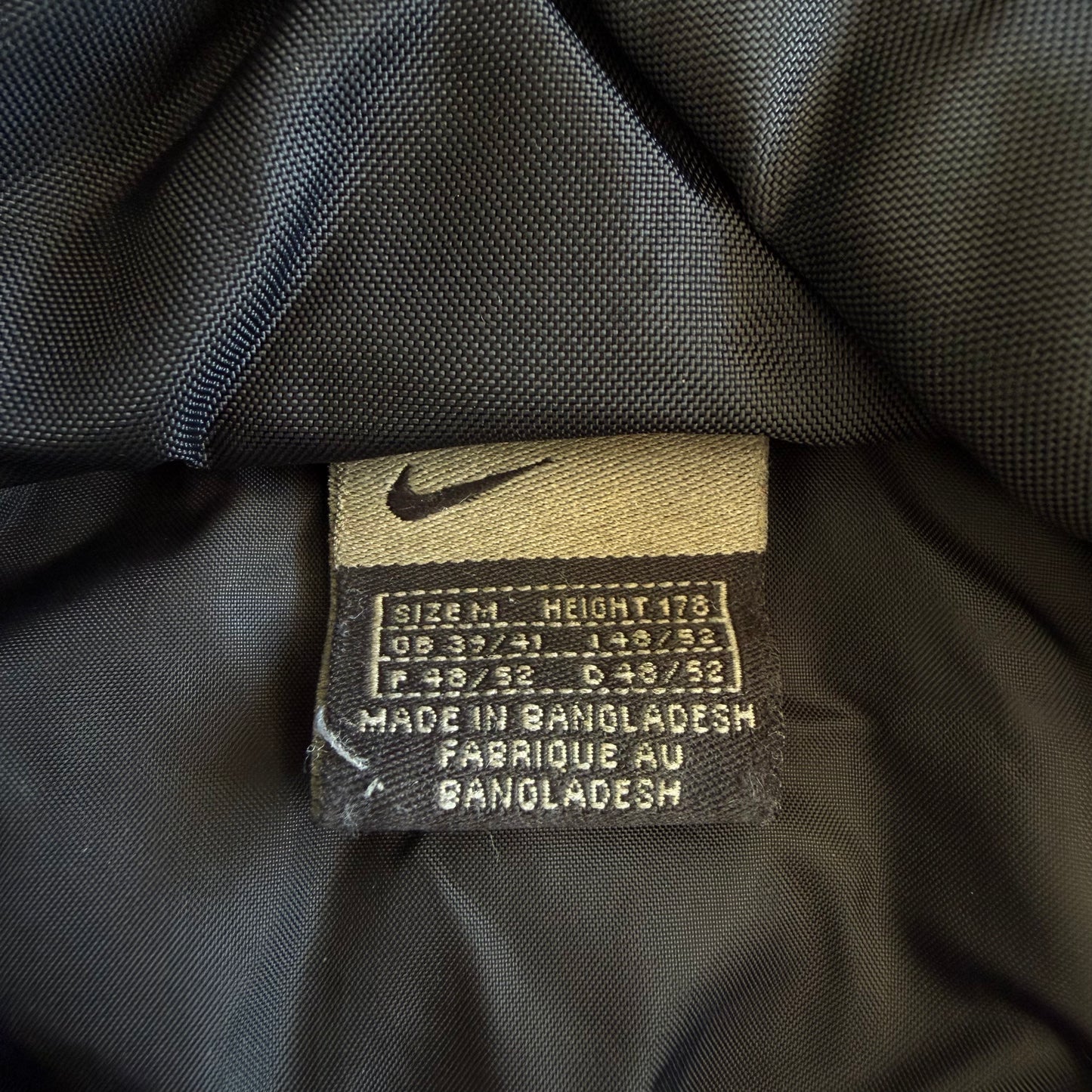 Y2K Nike Centre Swoosh Insulated Hooded Jacket - M