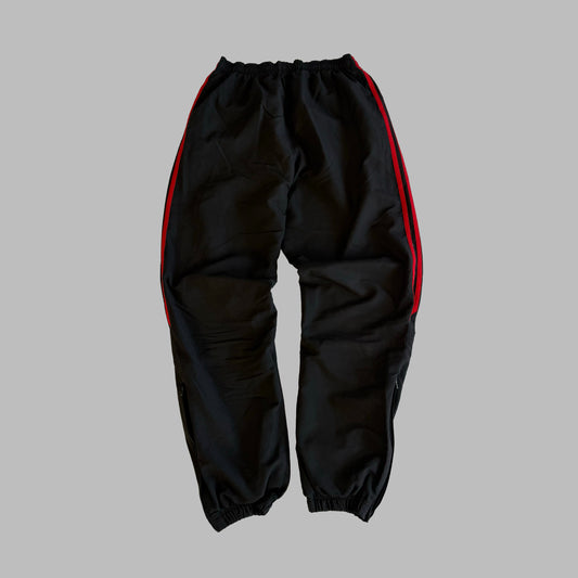 Y2K Adidas Three Stripes Baggy Track Pants - L