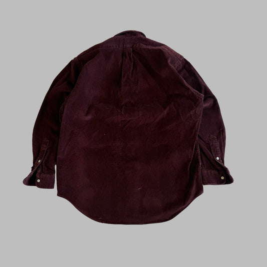Y2K Polo Ralph Lauren Corduroy Button Up Shirt - M