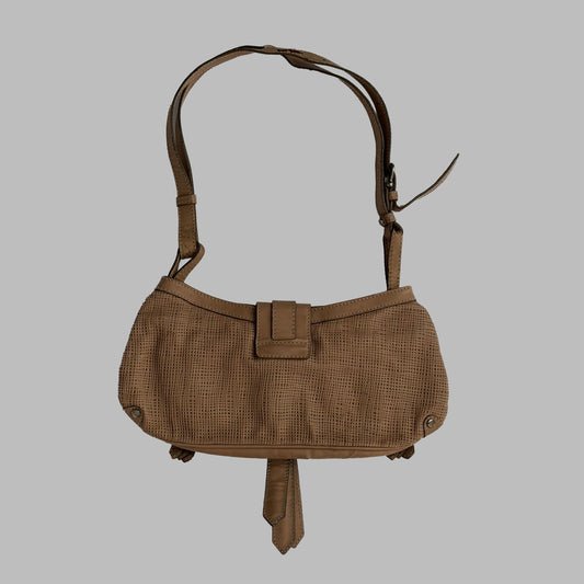 90s Burberry Western Rattan Shoulder Bag