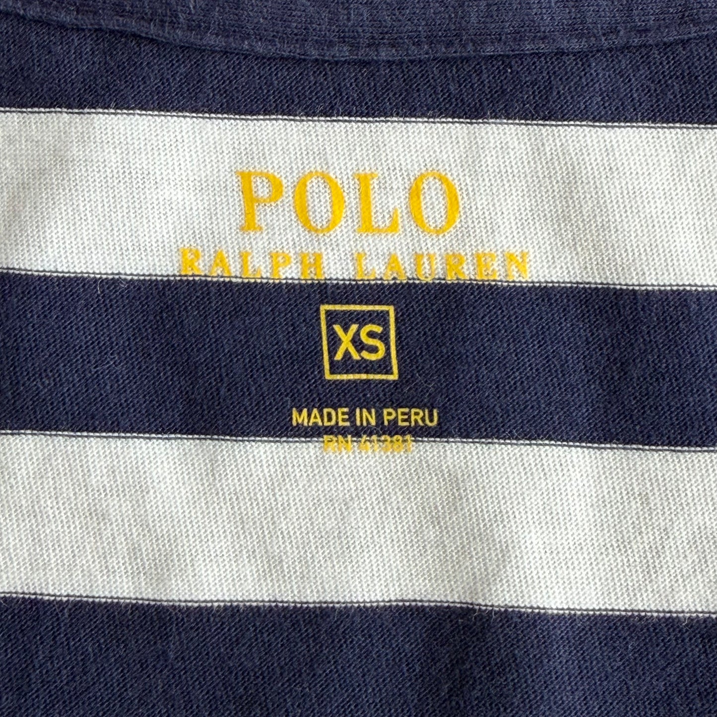 Y2K Ralph Lauren Striped V-Neck Top - S/M