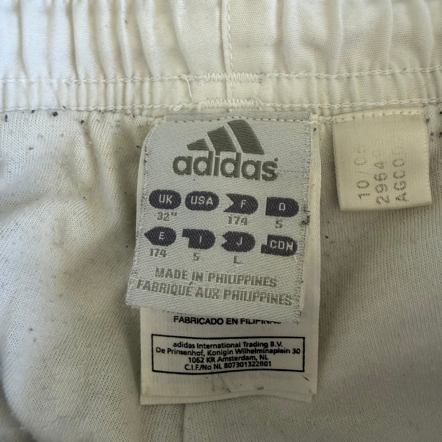 Y2K Adidas Three Stripe Baggy Track Pants - M