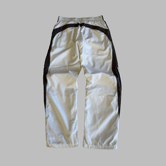 Y2K Adidas Three Stripe Wide Leg Track Pants - S