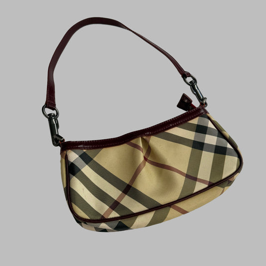 Y2K Burberry Nova Check Shoulder Bag