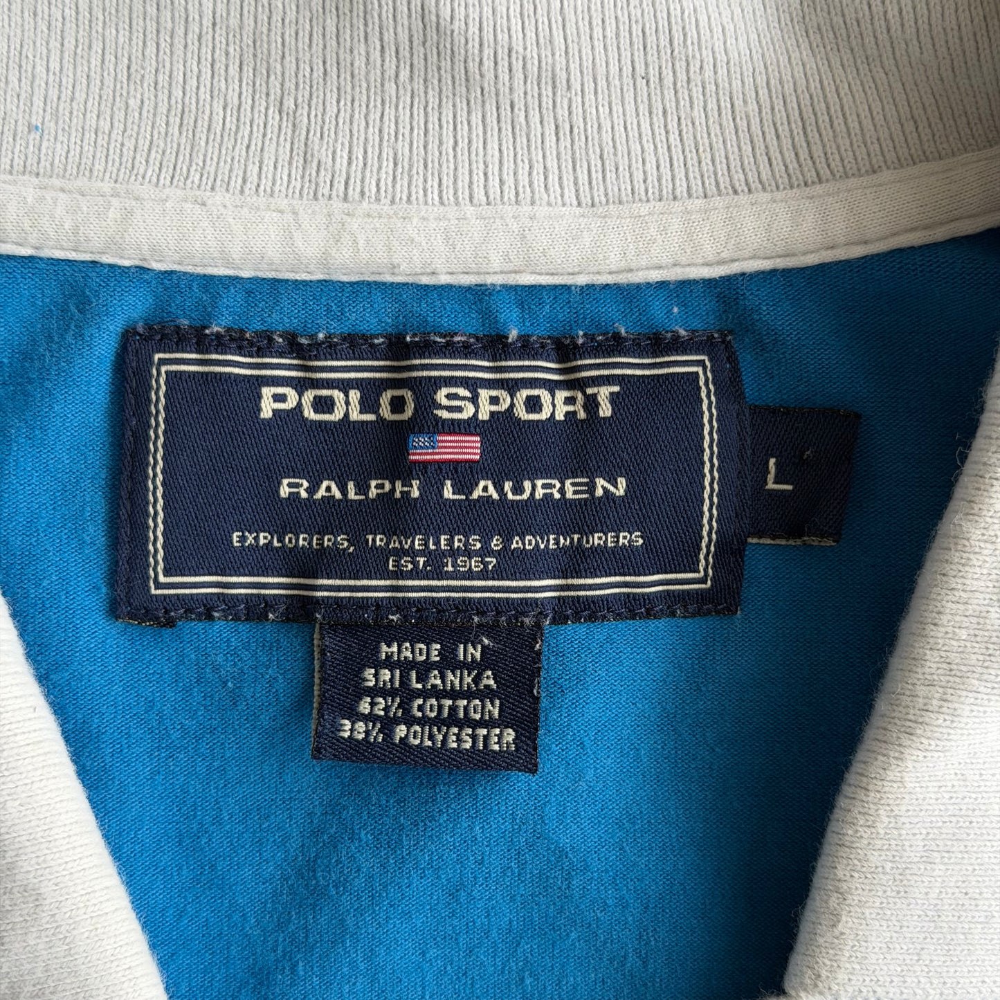 90s Ralph Lauren Polo Sport Striped Out Tee - L