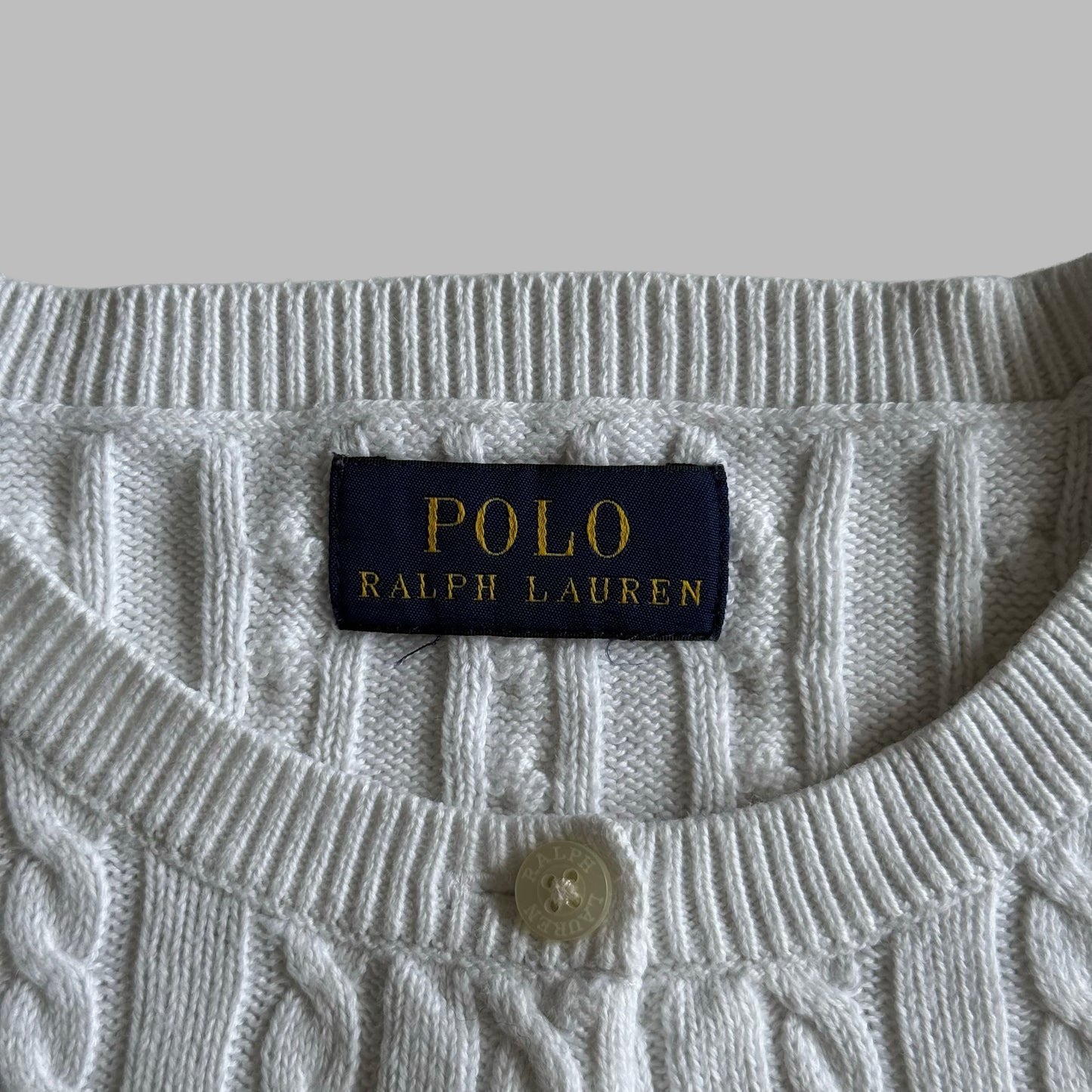 Ralph Lauren Cable Knit Cardigan - Large