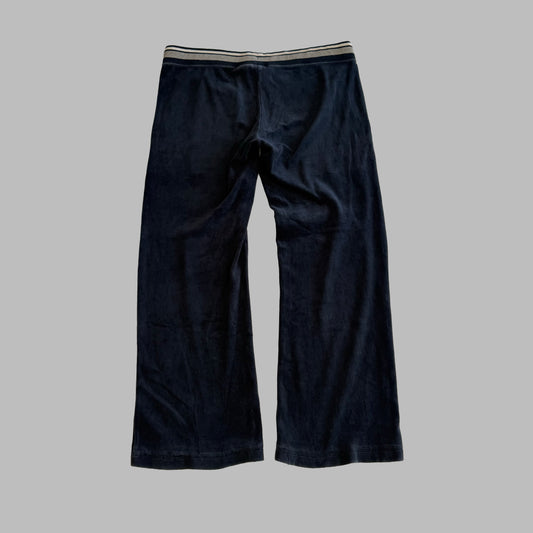 Y2K Nike Stripe Velour Velvet Track Pants - L